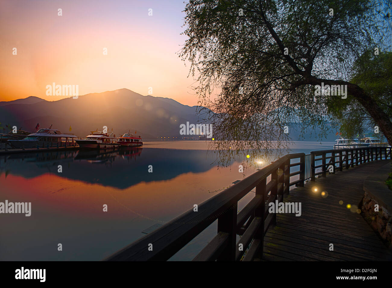 Sonne-Mond-See, Taiwan, für Adv oder anderen Zweck Verwendung Stockfoto