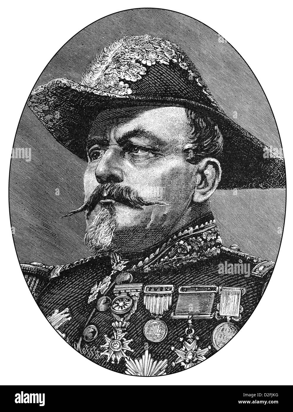 Jean Jacques Alexis Uhrich, 1802-1886, französischer General und Kommandant von Straßburg in den deutsch-französischen Krieg 1870-1871 Stockfoto