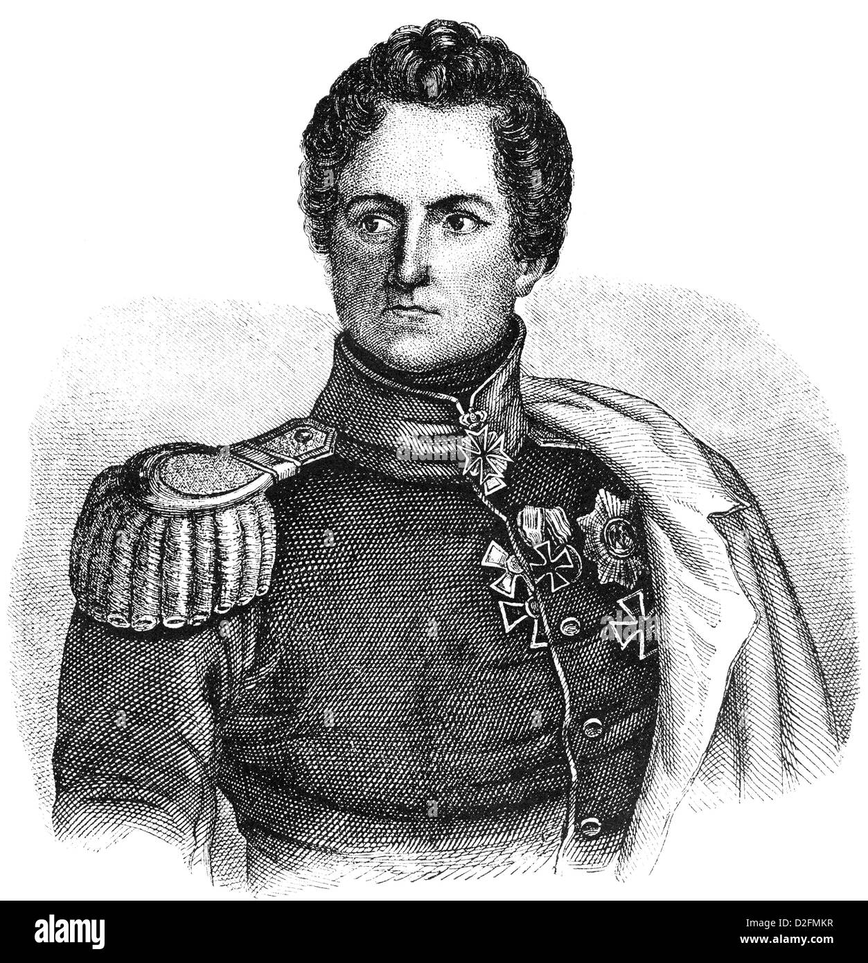 August Wilhelm Antonius Graf Neidhardt von Gneisenau, 1760-1831, ein preußischer general Feldmarschall und Armee reforme Stockfoto