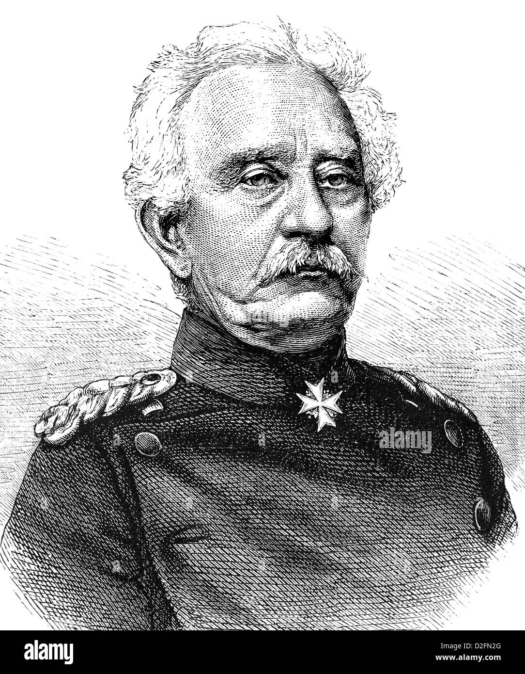 Karl Friedrich von Steinmetz, 1796-1877, einem preußischen general Feldmarschall, Stockfoto