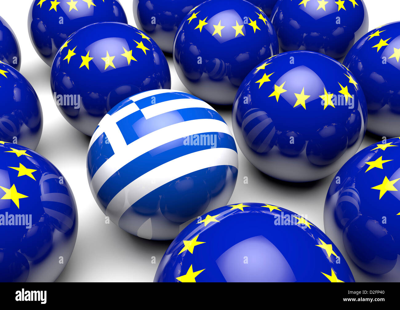 Griechenland - griechische Schulden Konzept Stockfoto