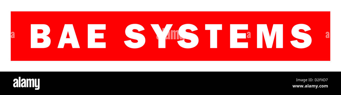 Logo der britischen Verteidigung und Sicherheit, Luft-und Raumfahrtunternehmen BAE Systems mit Sitz in London. Stockfoto