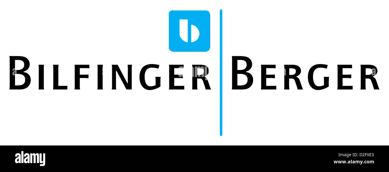 Logo der deutschen machen Gruppe Bilfinger Berger mit Sitz in Mannheim. Stockfoto
