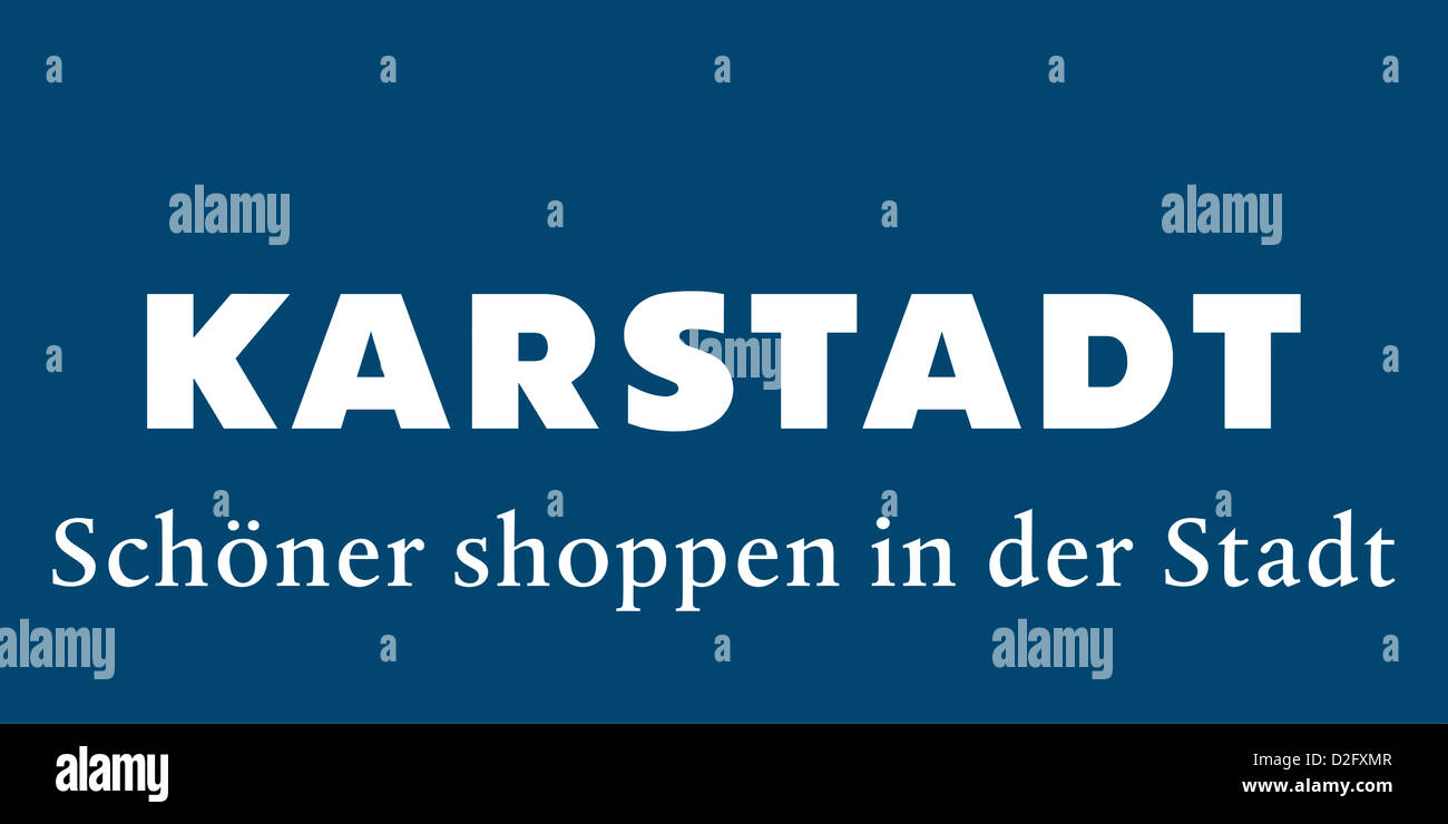 Logo der deutschen Warenhauskonzern Karstadt mit Sitz in Essen. Stockfoto