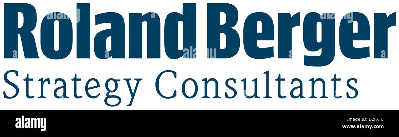 Logo der deutschen Beratung Roland Berger Strategy Consultants. Stockfoto