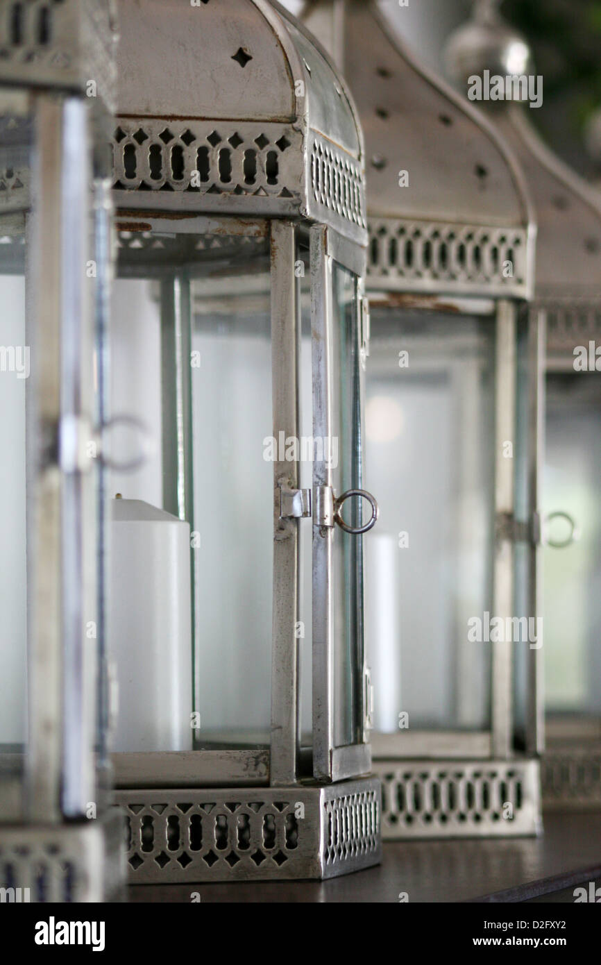 Eine Reihe von marokkanischen Stil Laternen Stockfoto