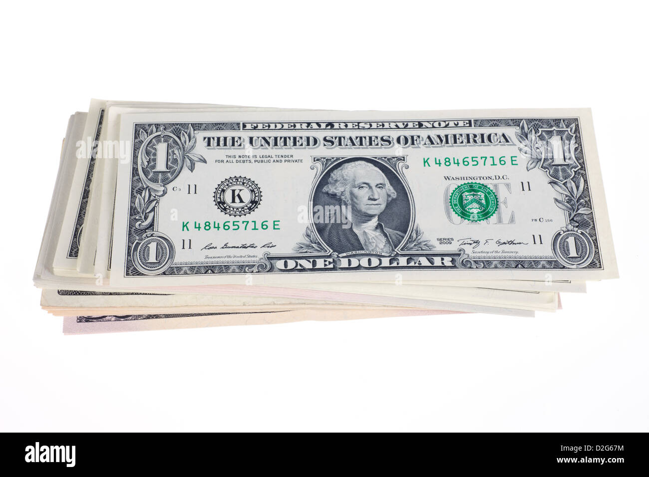 Berlin, Deutschland, ein Stapel von 1-Dollar-Scheine Stockfoto