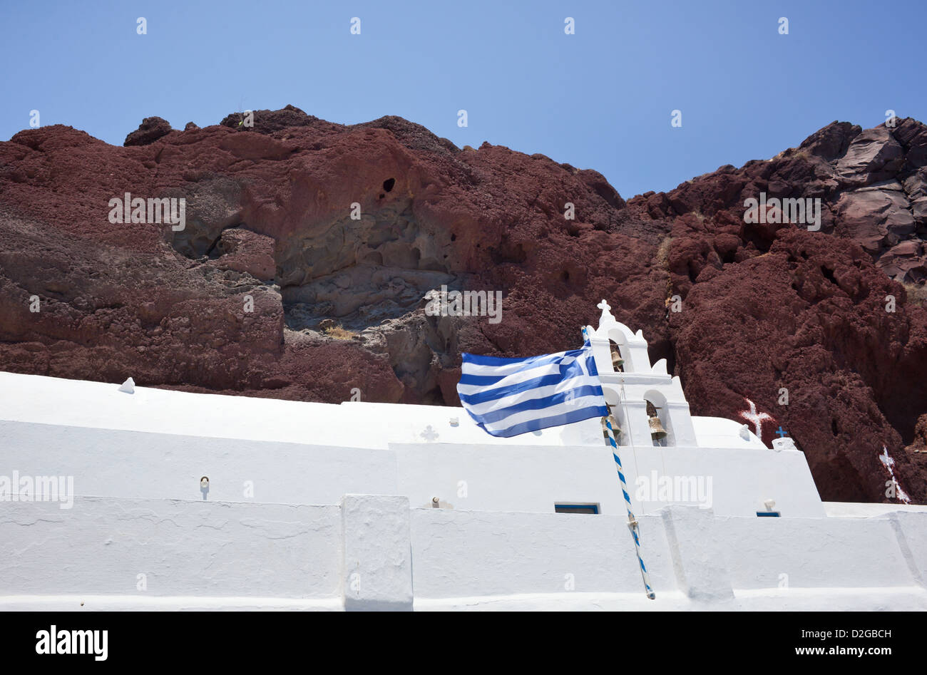 Red beach - Insel Santorini - Griechenland. Stockfoto