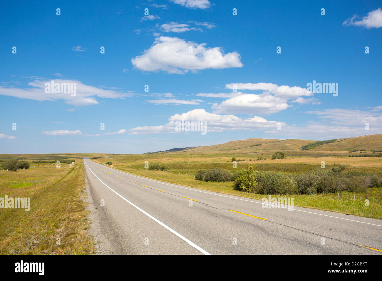 Straße in Alberta, Kanada Stockfoto