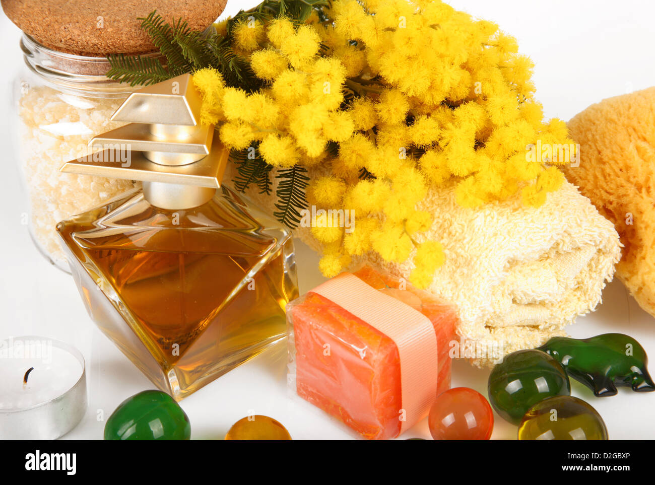 Mimoses - Konzept SPA - internationaler Frauentag Stockfoto