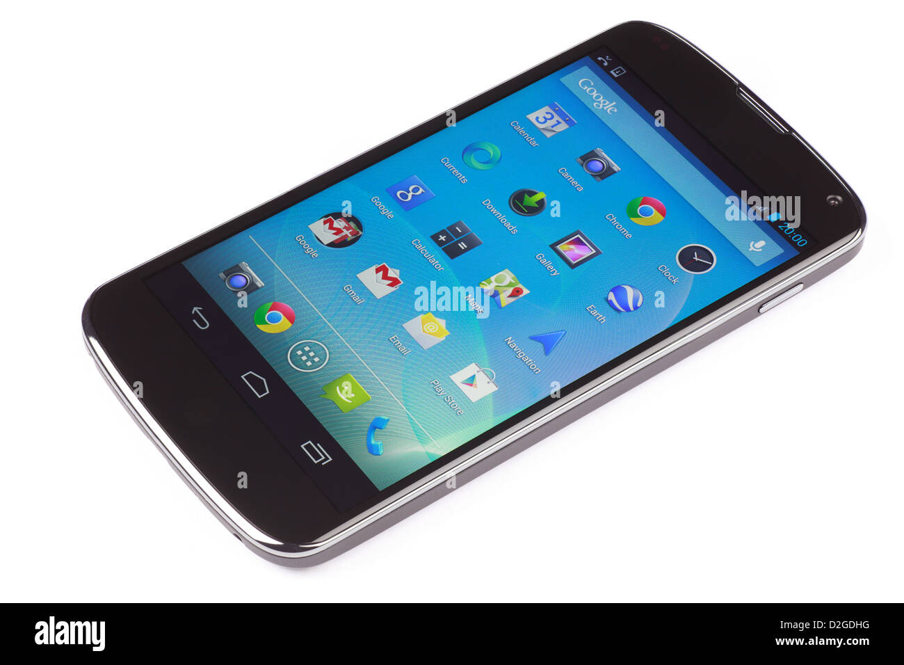 Google Nexus 4-Handy - Android-Betriebssystem Stockfoto