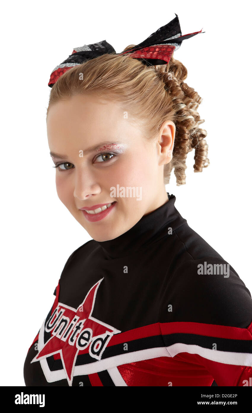 Porträt einer Cheerleaderin Stockfoto