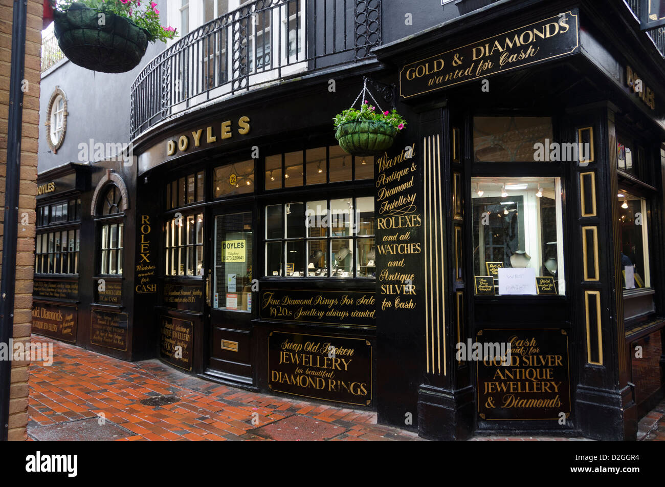 Viktorianischen Shop, The Lanes, Brighton, Sussex, England Stockfoto