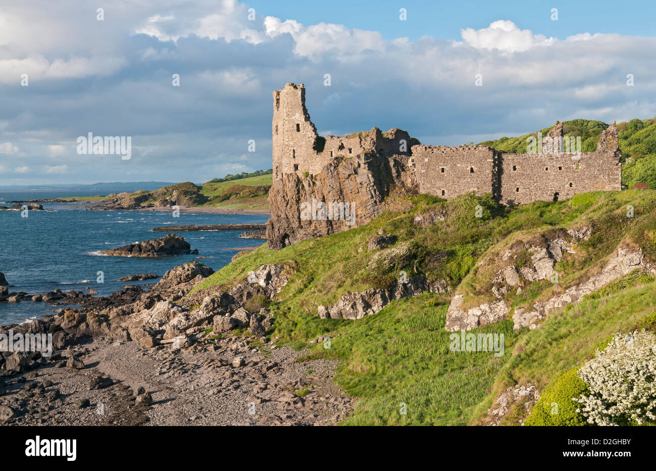 South Ayrshire, Schottland Dunure Burg 13C Stockfoto
