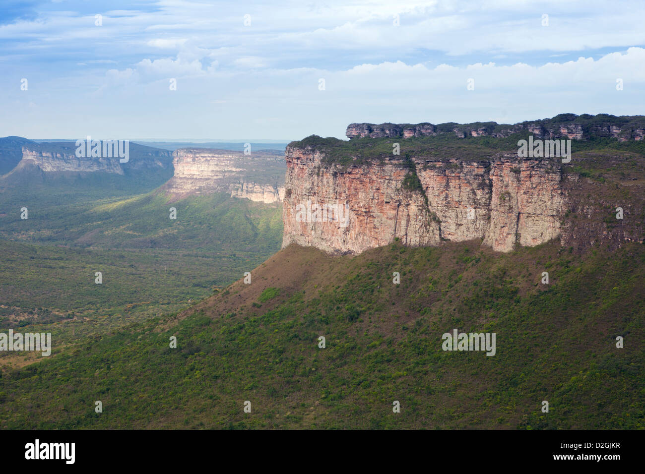 Blick von der Vale Do Capao in die Chapada Diamantina von Morro Pai Inacio Stockfoto