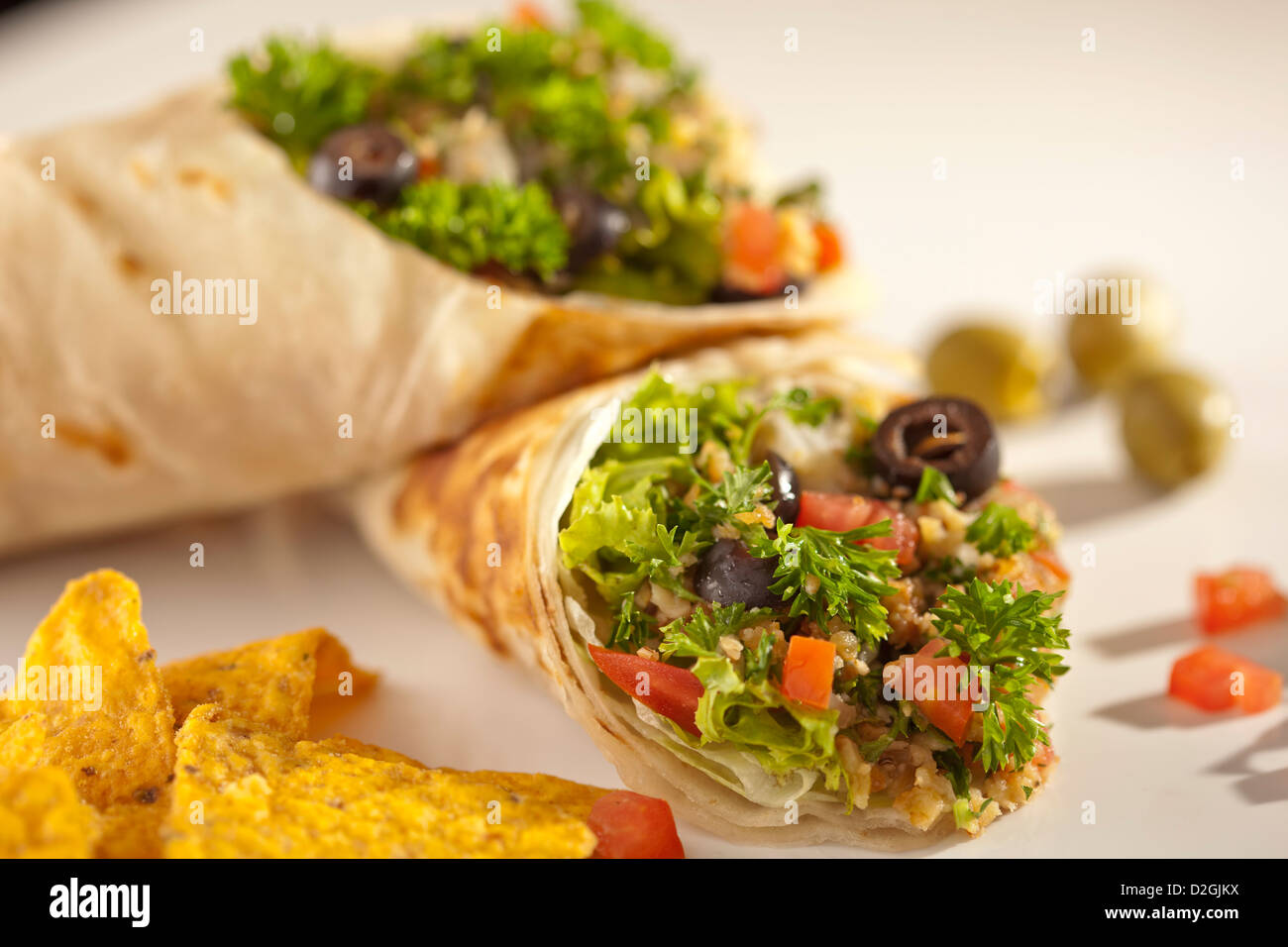 Frisches Gemüse Roll. Stockfoto