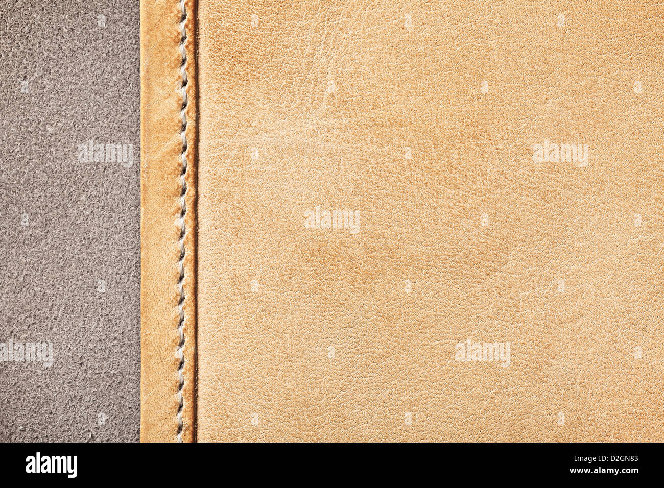 Braun Leder Textur für den Hintergrund. Makroaufnahme, Ansicht von oben Stockfoto