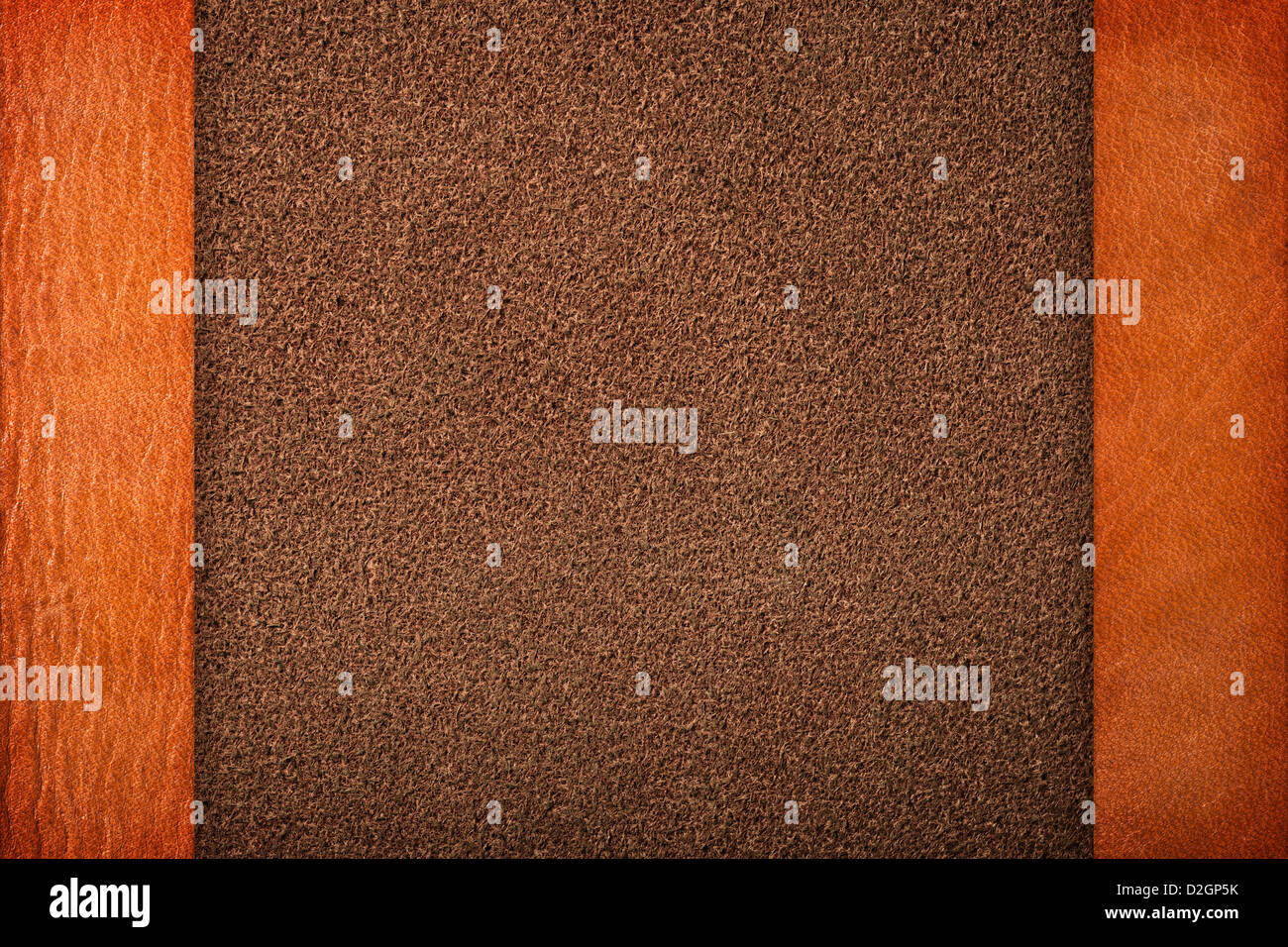 Braune Leder-Texturen für Hintergrund, Komposition mit Margen Stockfoto