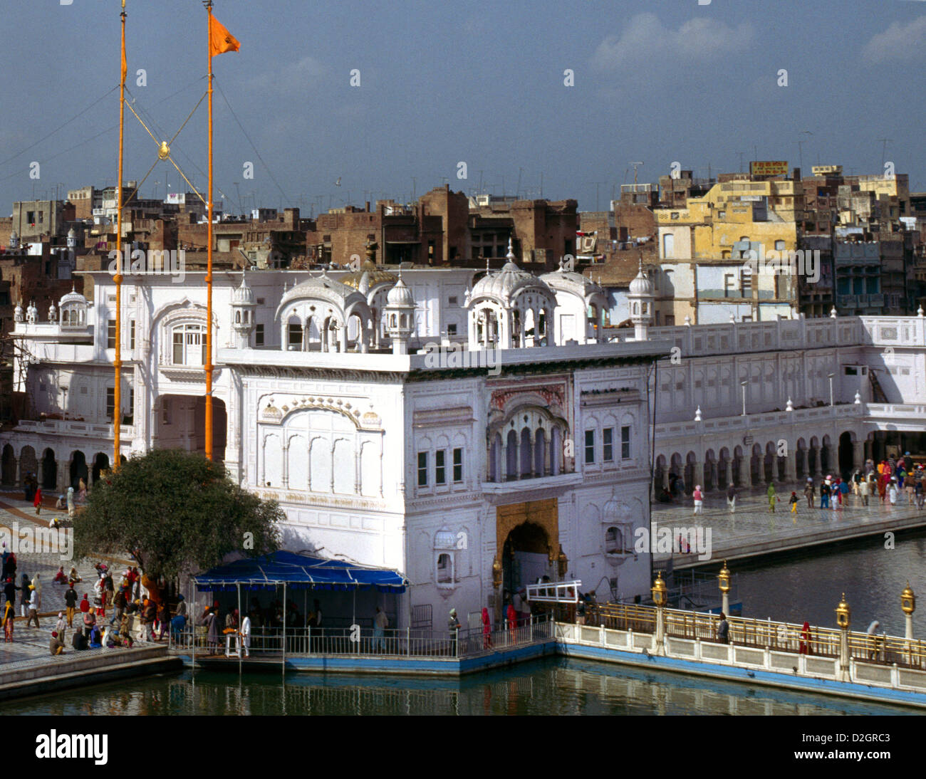 Amritsar Indien Piri & Miri maßstabsgerechte Akal Takht Golden Tempel Stockfoto