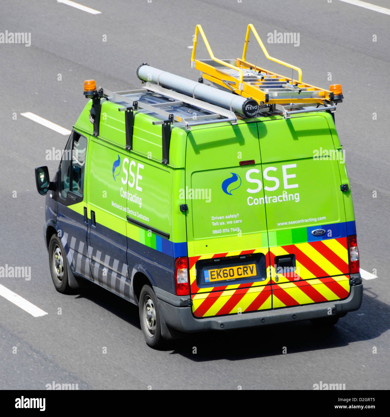 Scottish & Southern Energy plc Vertragsparteien van auf Autobahn M25 Essex England Großbritannien Stockfoto