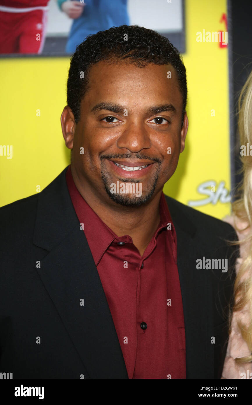 US-Schauspieler Alfonso Ribeiro kommt bei der Premiere von "Film 43" in Grauman Chinese Theatre in Hollywood, USA, am 23. Januar 2013. Foto: Hubert Boesl Stockfoto