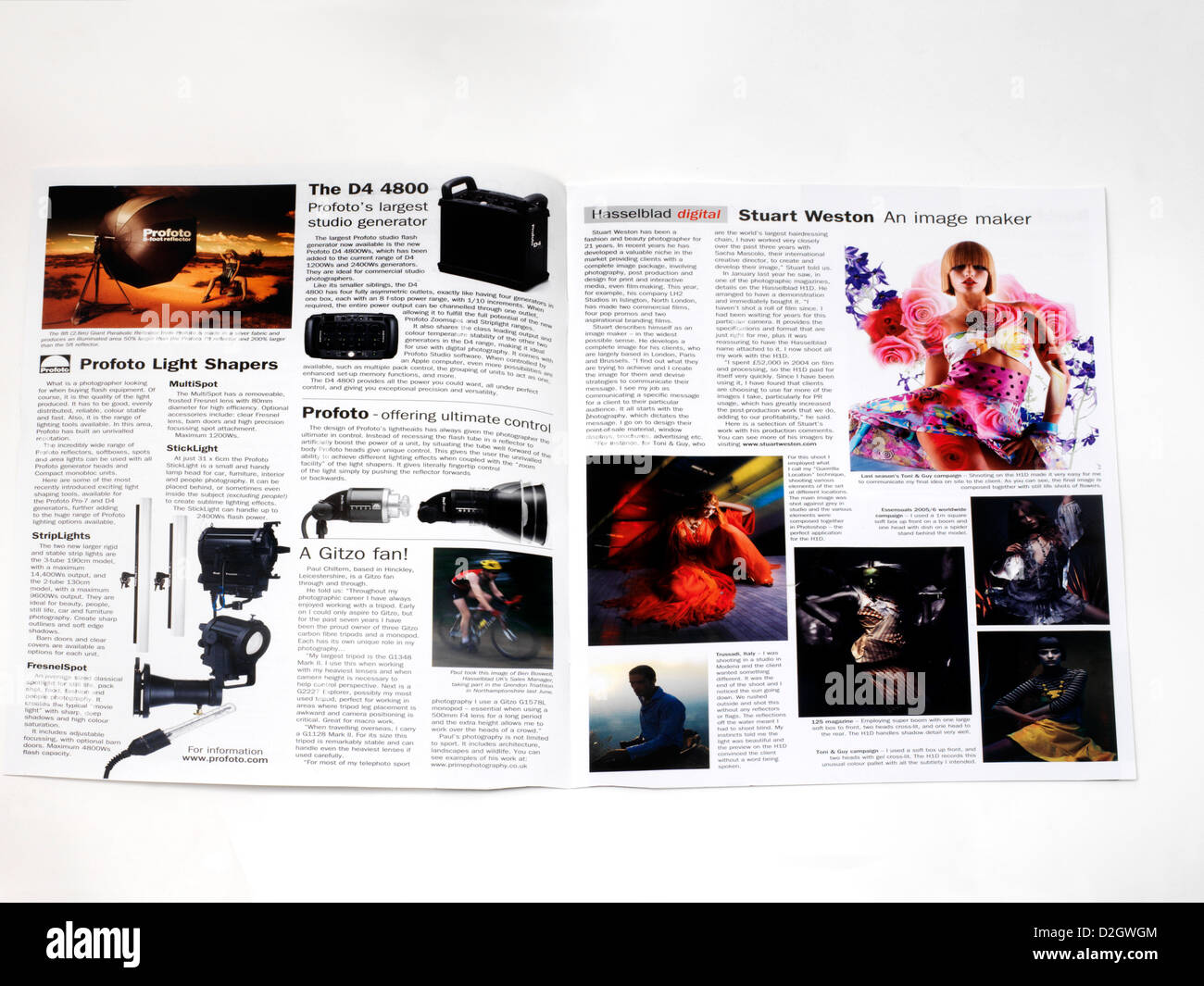 Hasselblad-Inhouse-Magazin Stockfoto