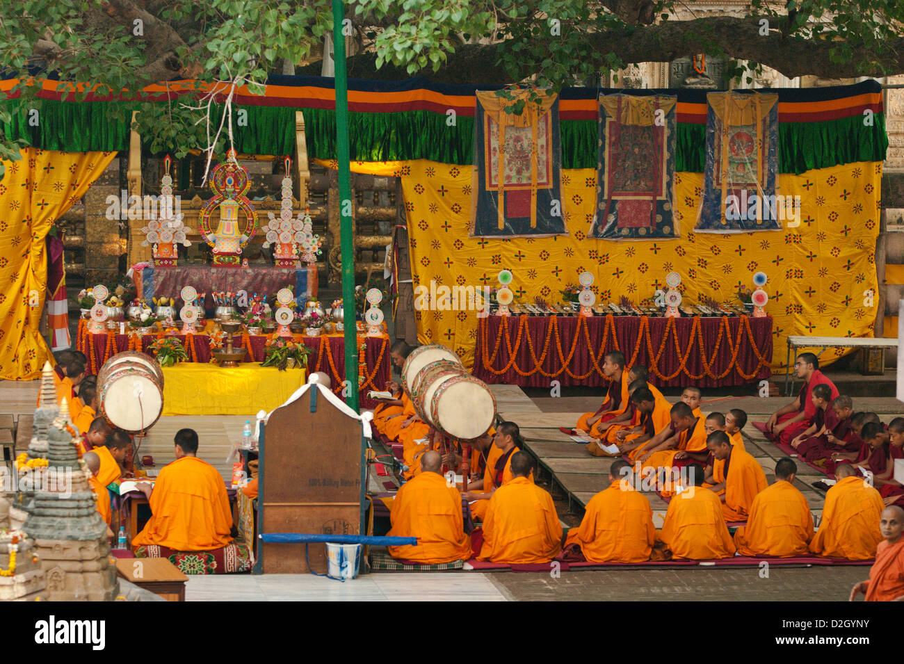 Bodhgaya Bihar, Indien Stockfoto