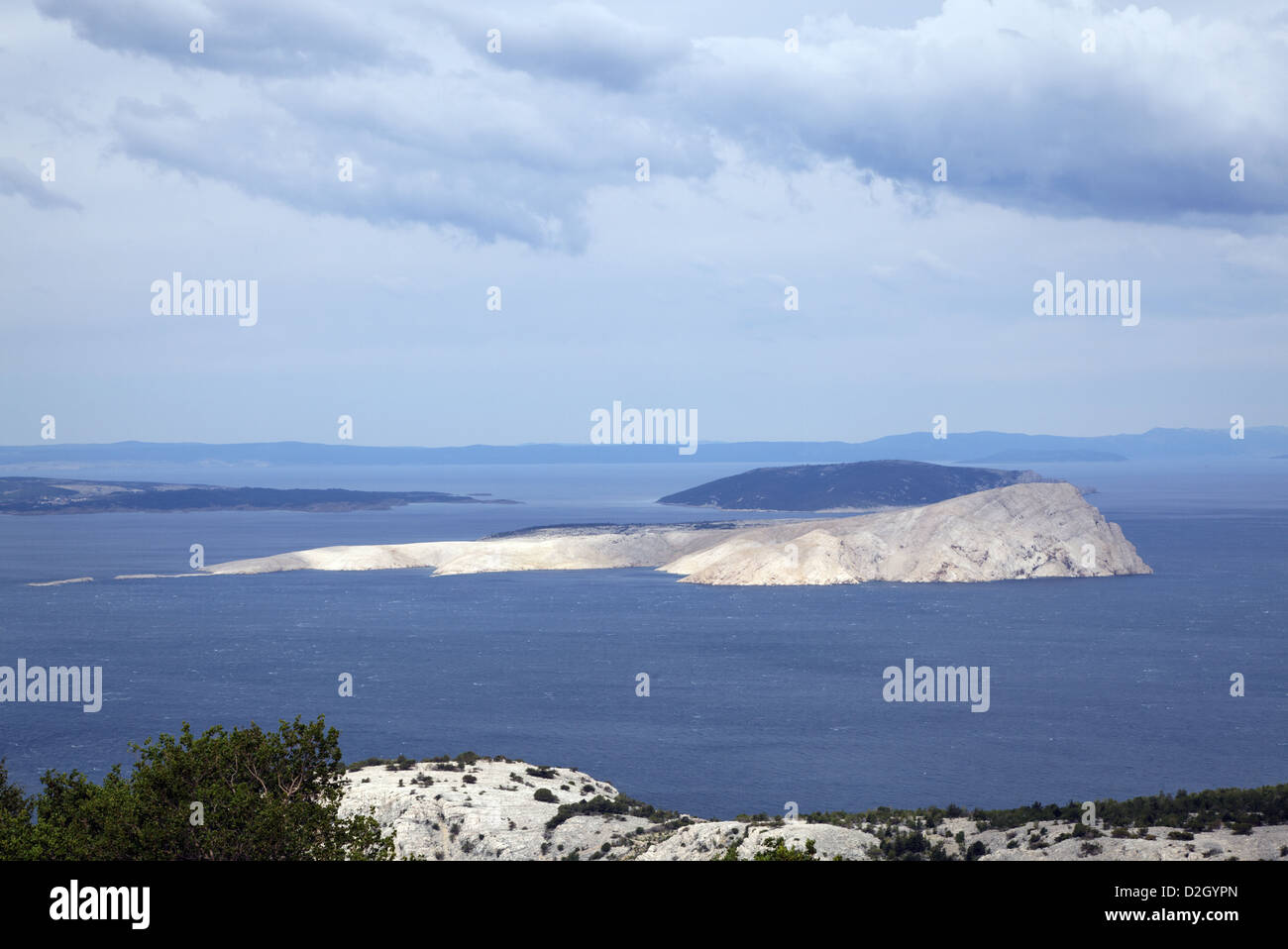 Kroatien, Kvarner, kleine Insel Lookout Stockfoto