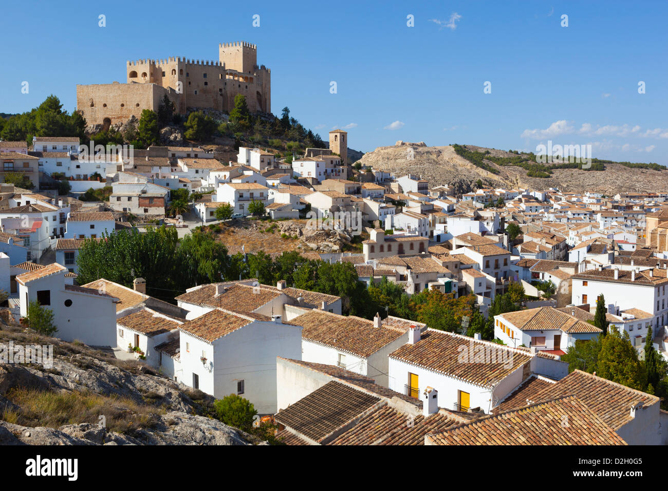 Renaissance-Schloss, gebaut von den Marchesen Velez Blanco auf weißes Dorf Stockfoto