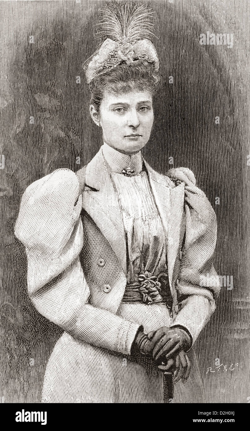 Alix von Hessen und Rhein später Alexandra Feodorovna, 1872-1918. Kaiserin-Gemahl von Russland als Ehepartner von Nicholas II. Stockfoto