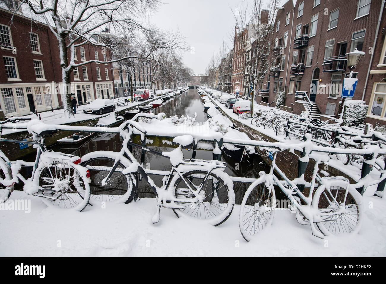 Das Jordaan-Viertel in Amsterdam ist sehr trendy und künstlerischen Bereich geworden, wo auch viele Expats leben wählen Stockfoto