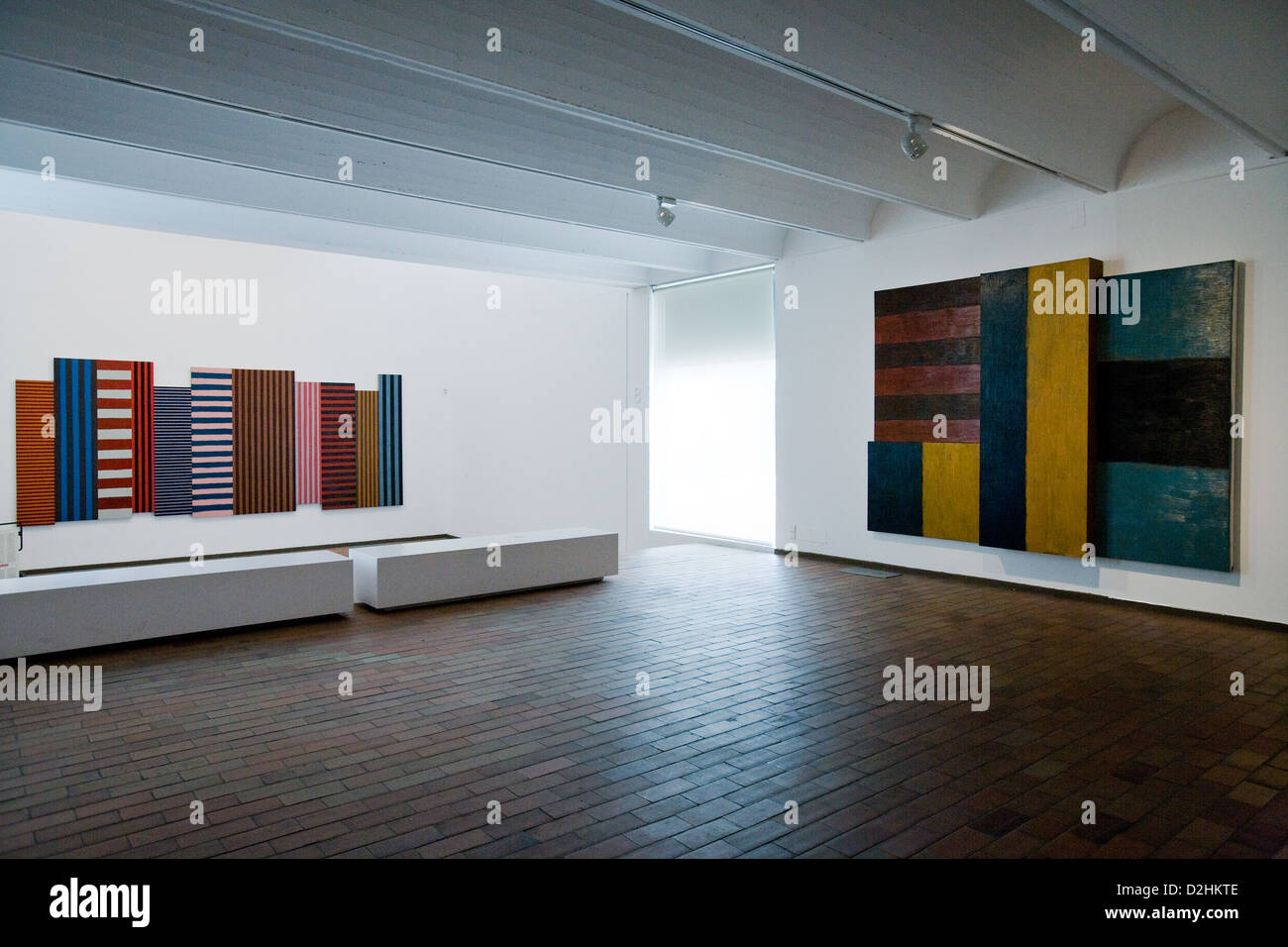 Spanien, Barcelona, Kunstwerke von Sean Scully in der Joan Mirò Fundation Stockfoto