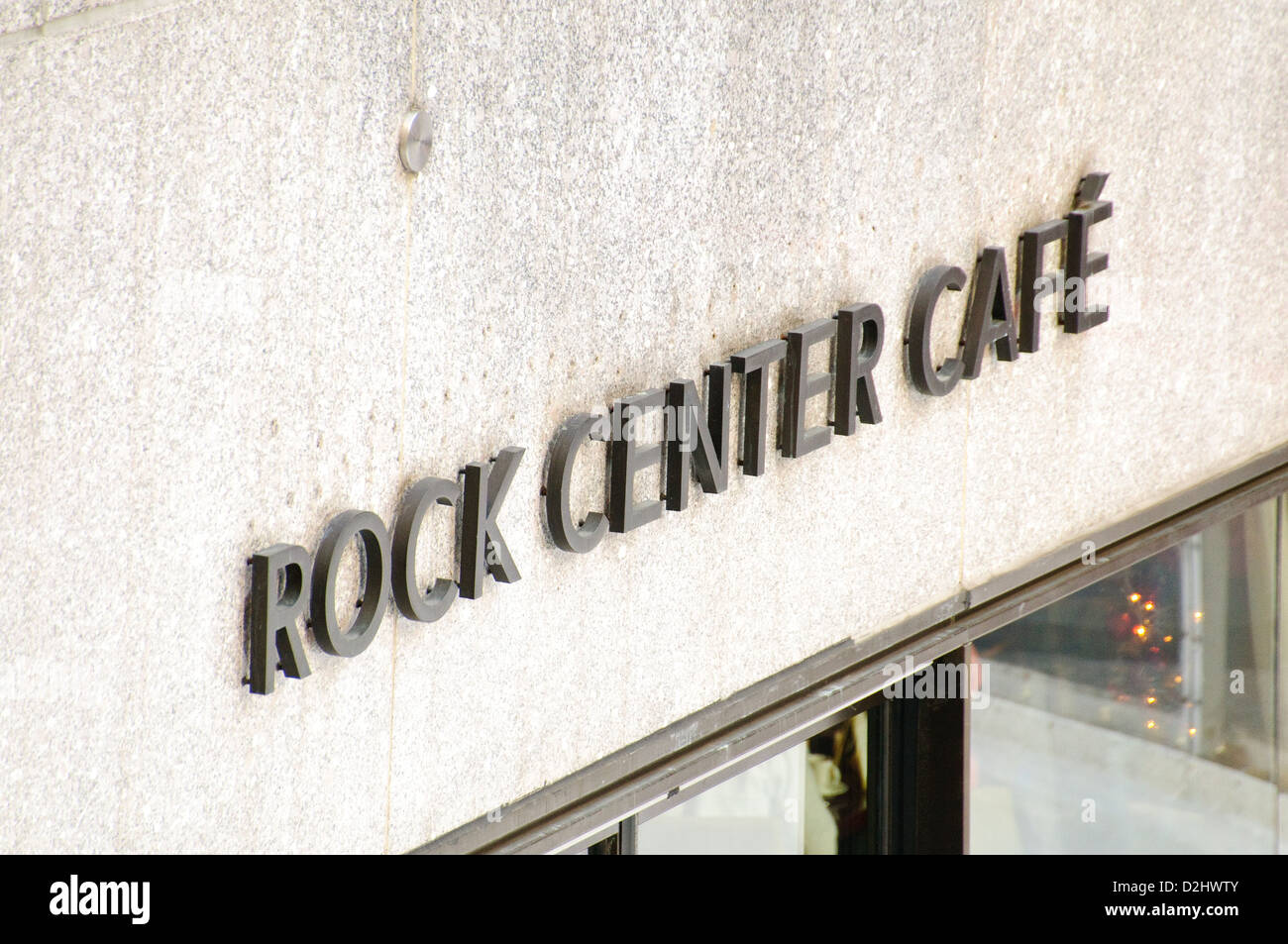 Rock Center Cafe am Rockefeller Center ice skating Rink, Manhattan, New York City, USA Stockfoto