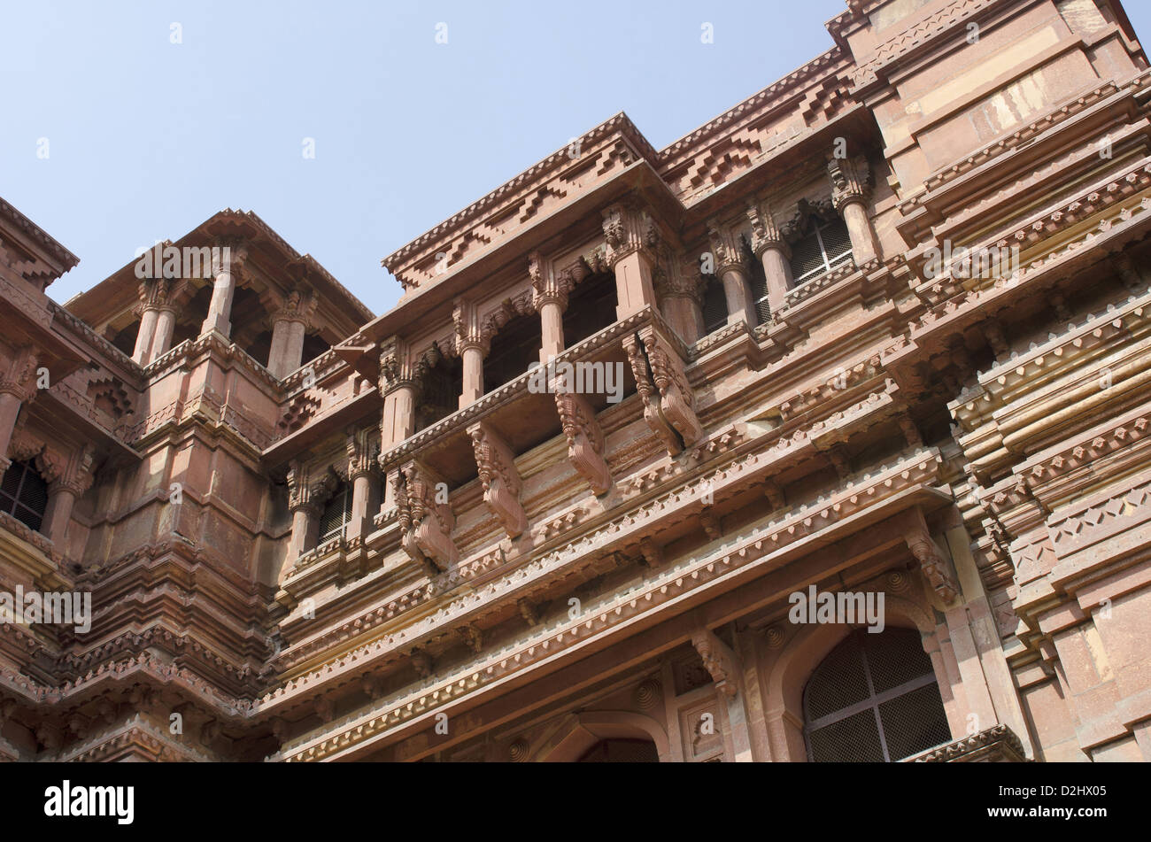 Teilansicht von Govinda Dev Tempel, Mathura, Uttar Pradesh, Indien Stockfoto