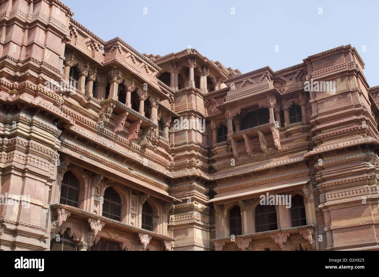 Teilansicht von Govinda Dev Tempel, Mathura, Uttar Pradesh, Indien Stockfoto