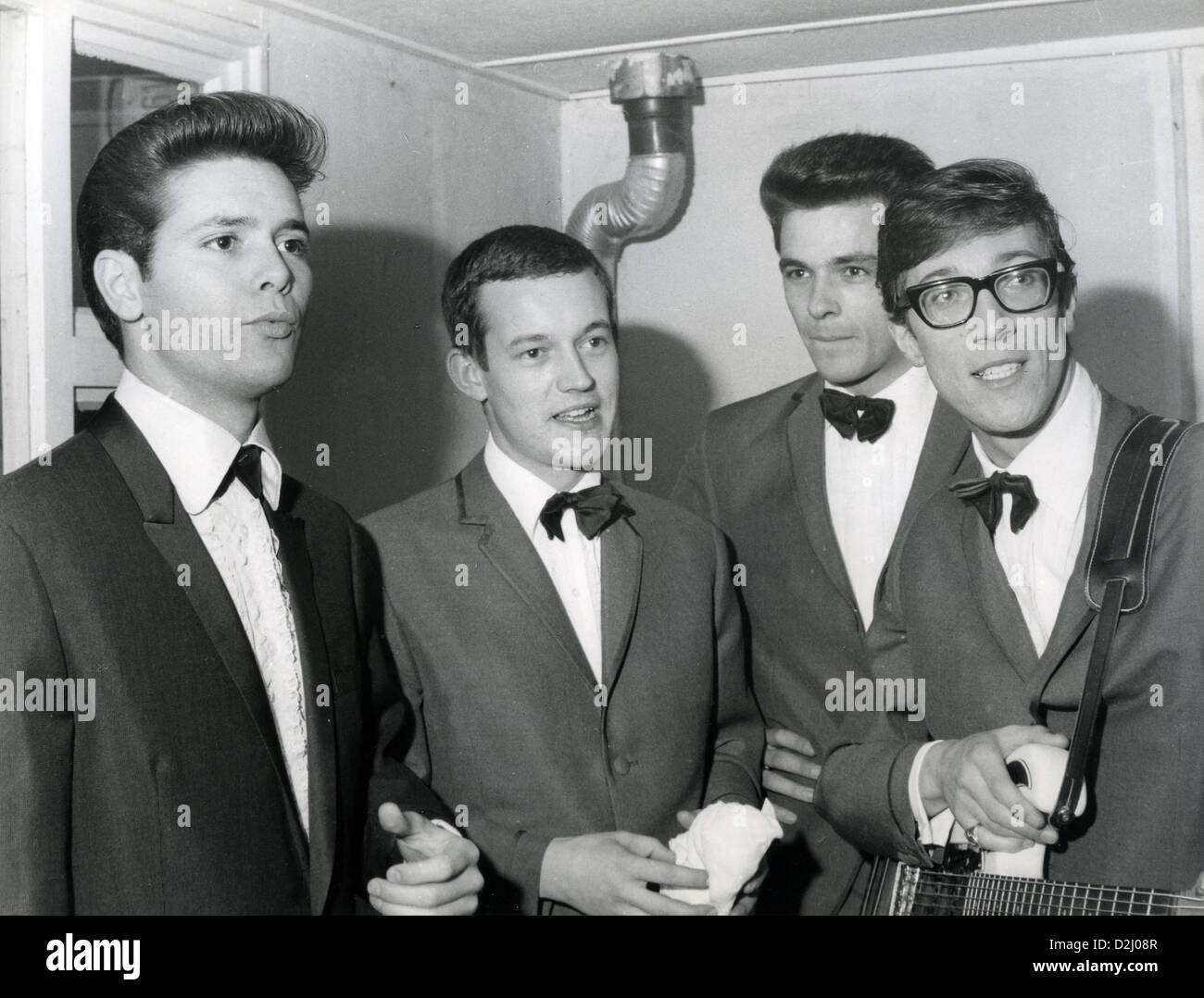 CLIFF RICHARD mit den Schatten über 1965. Aus l: Cliff Richard, Brian Bennett, John Rostill, Hank Marvin Stockfoto