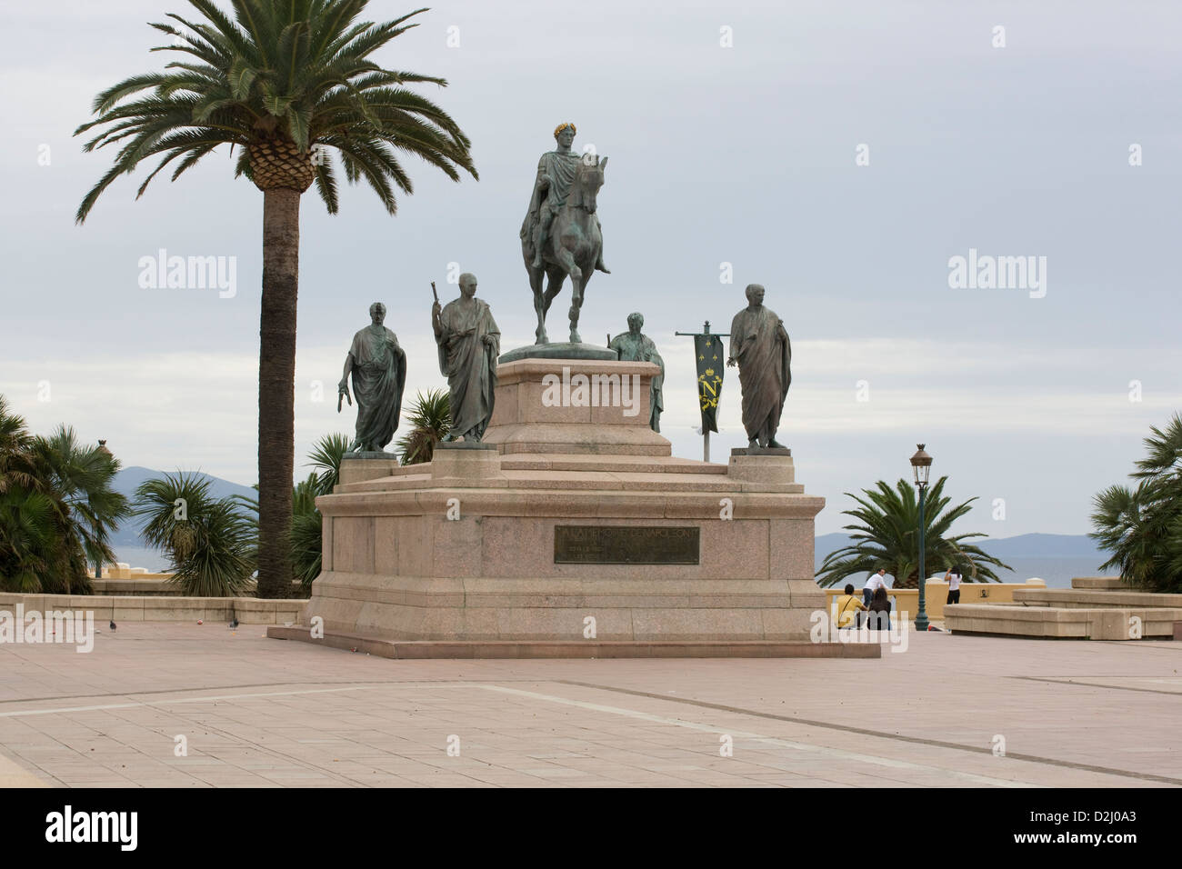 Korsika: Ajaccio - Statue von Napoleon in römische Kleidung Stockfoto