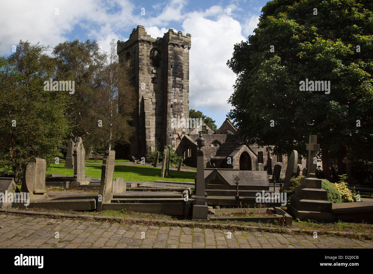 St. Thomas a Becket ruiniert, Kirche, Heptonstall, Calderdale Stockfoto