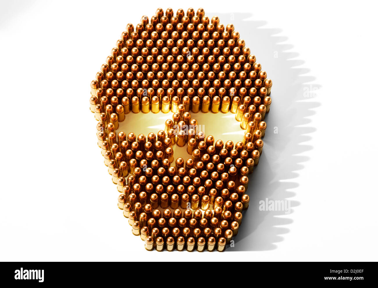 Kugeln angeordnet im Totenkopf design Stockfoto