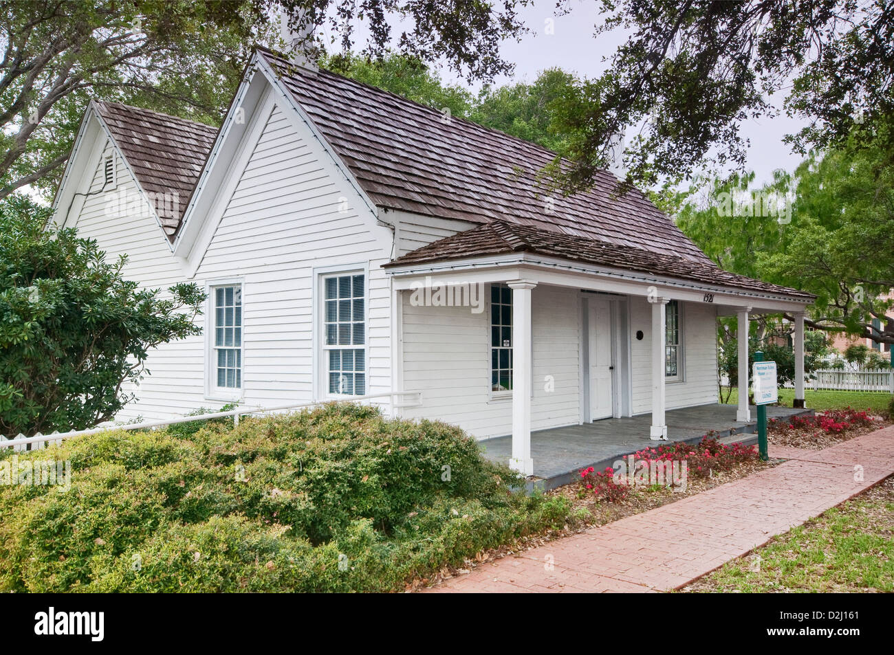 Merriman Bobys Haus (1851), Heritage Park in Corpus Christi, Golfküste, Texas, USA Stockfoto