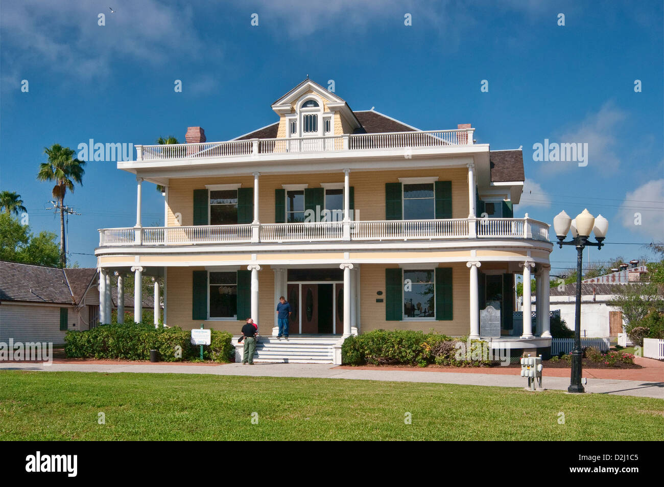 Galvan Haus (1908), Heritage Park in Corpus Christi, Golfküste, Texas, USA Stockfoto