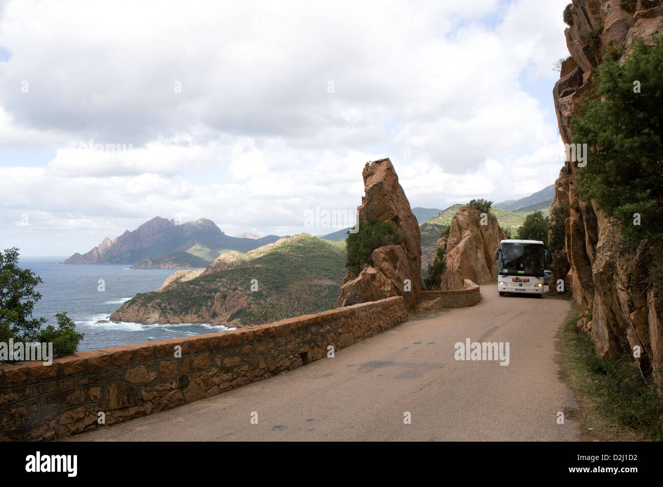 Korsika: Golfe de Porto - Corniche Stockfoto