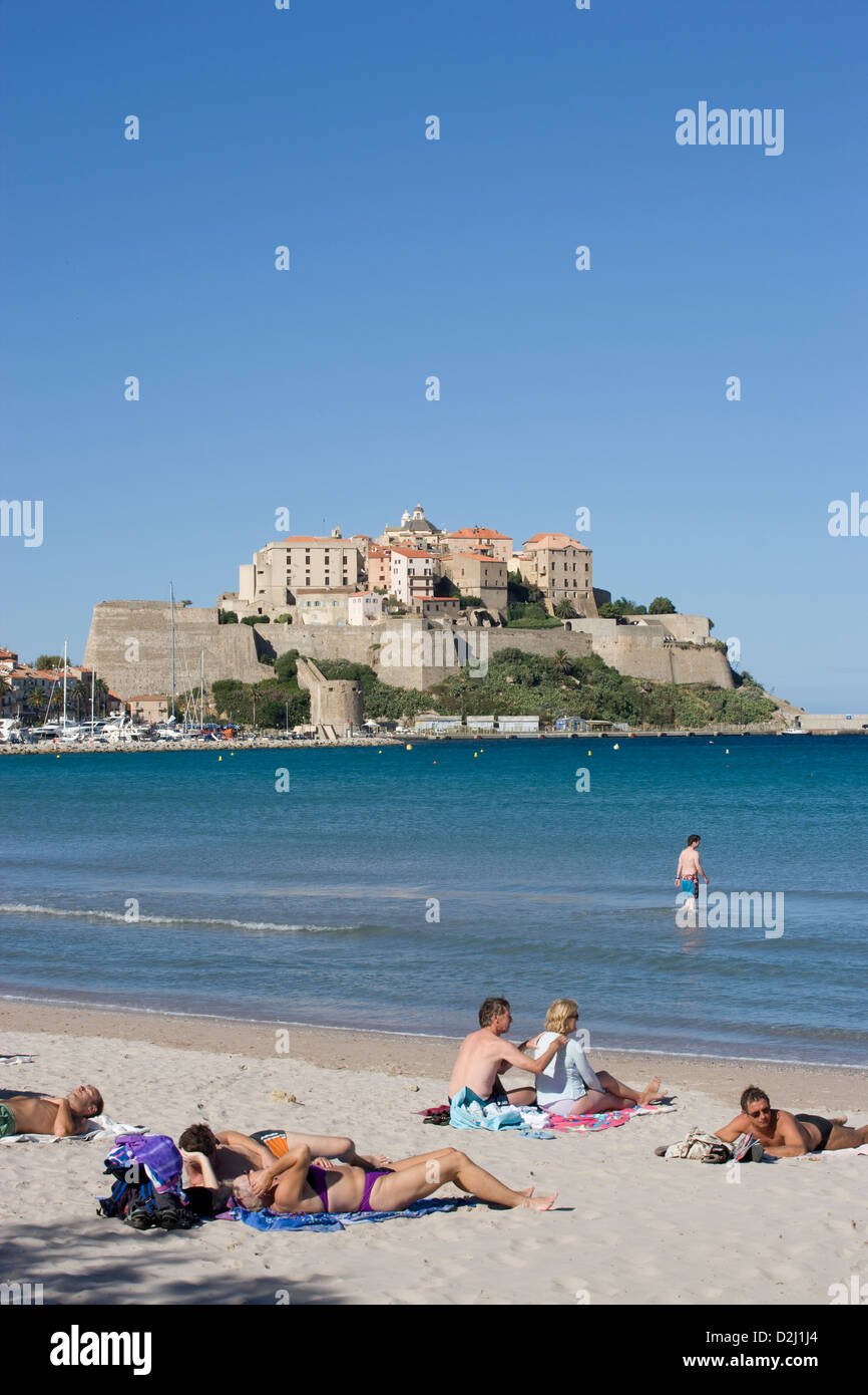 Korsika: Calvi Zitadelle Stockfoto