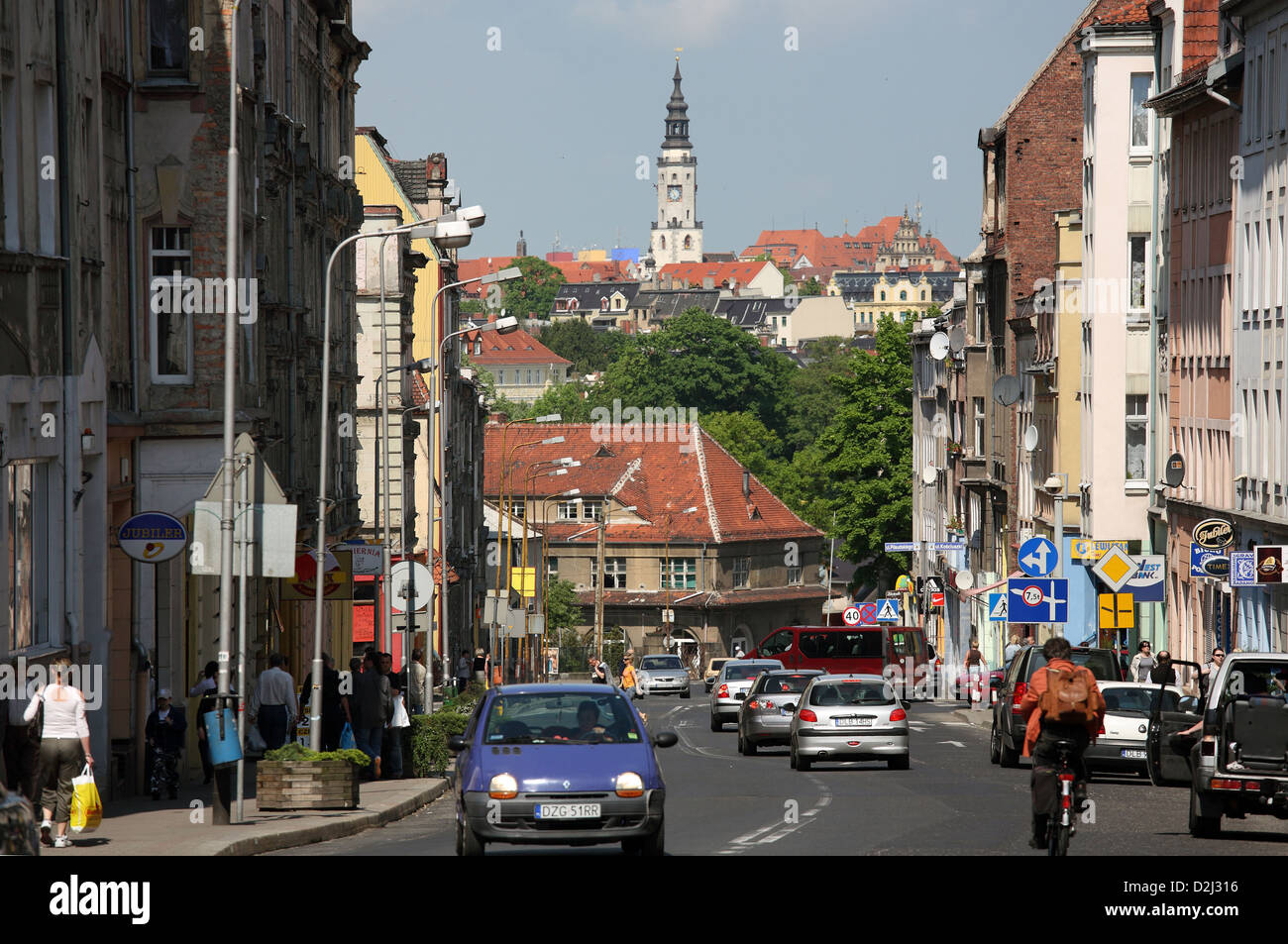 Zgorzelec, Polen, der Hauptstraße im Zentrum Stadt Stockfotografie Alamy