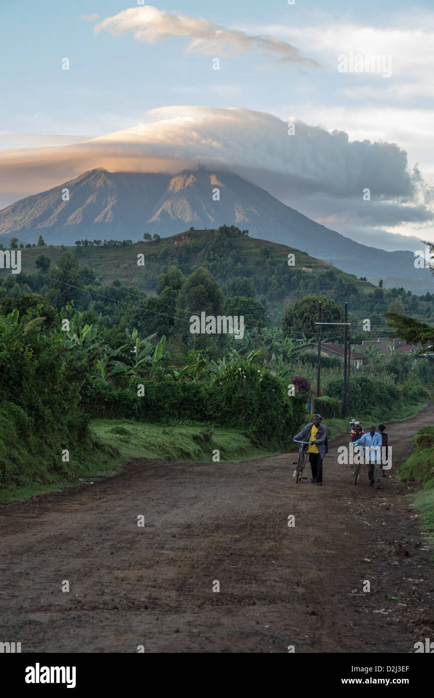 Berge und Hügel Ansichten von Uganda, Afrika Stockfoto