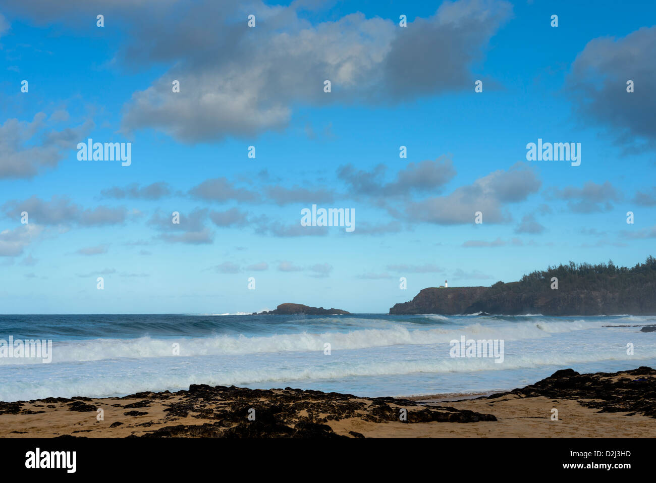Kauapea Strand, Kauai, Hawaii, USA Stockfoto