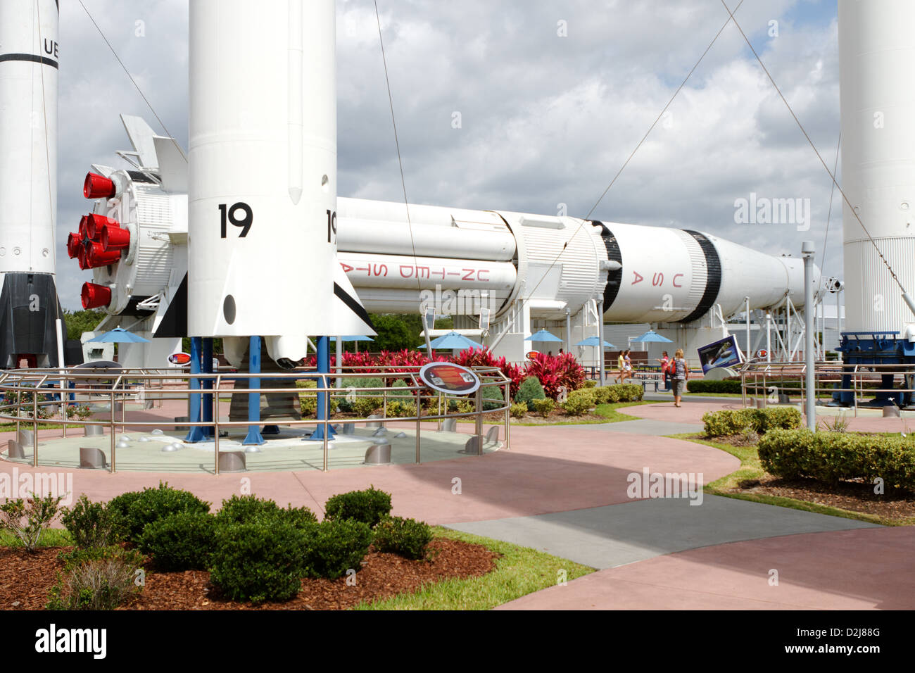 Saturn IB Rakete Rocket Garden, Kennedy Space Center, Florida Stockfoto