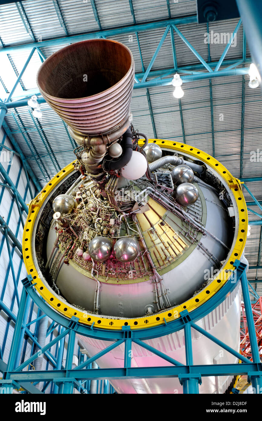 Saturn 5 3. Etappe j-2-Motor, Kennedy Space Center, Florida Stockfoto
