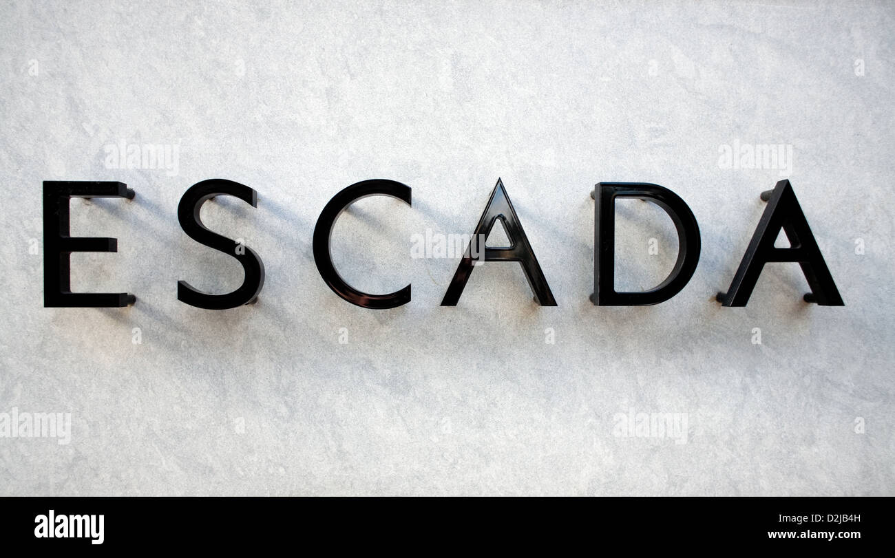 Berlin, Deutschland, Escada-logo Stockfoto