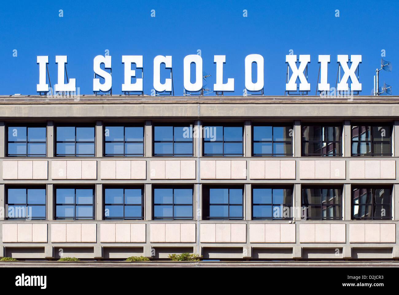 Genua, Italien, Herausgeber der italienischen Zeitung Il Secolo XIX Stockfoto